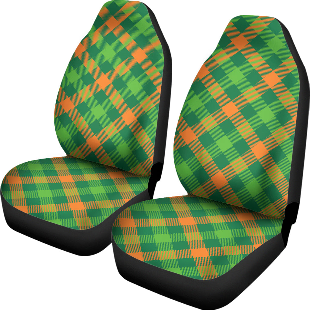 St. Patrick's Day Buffalo Pattern Print Universal Fit Car Seat Covers