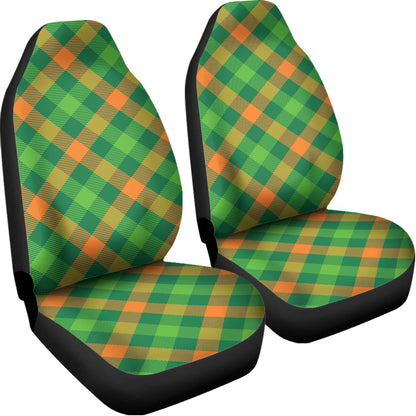 St. Patrick's Day Buffalo Pattern Print Universal Fit Car Seat Covers