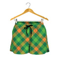St. Patrick's Day Buffalo Pattern Print Women's Shorts