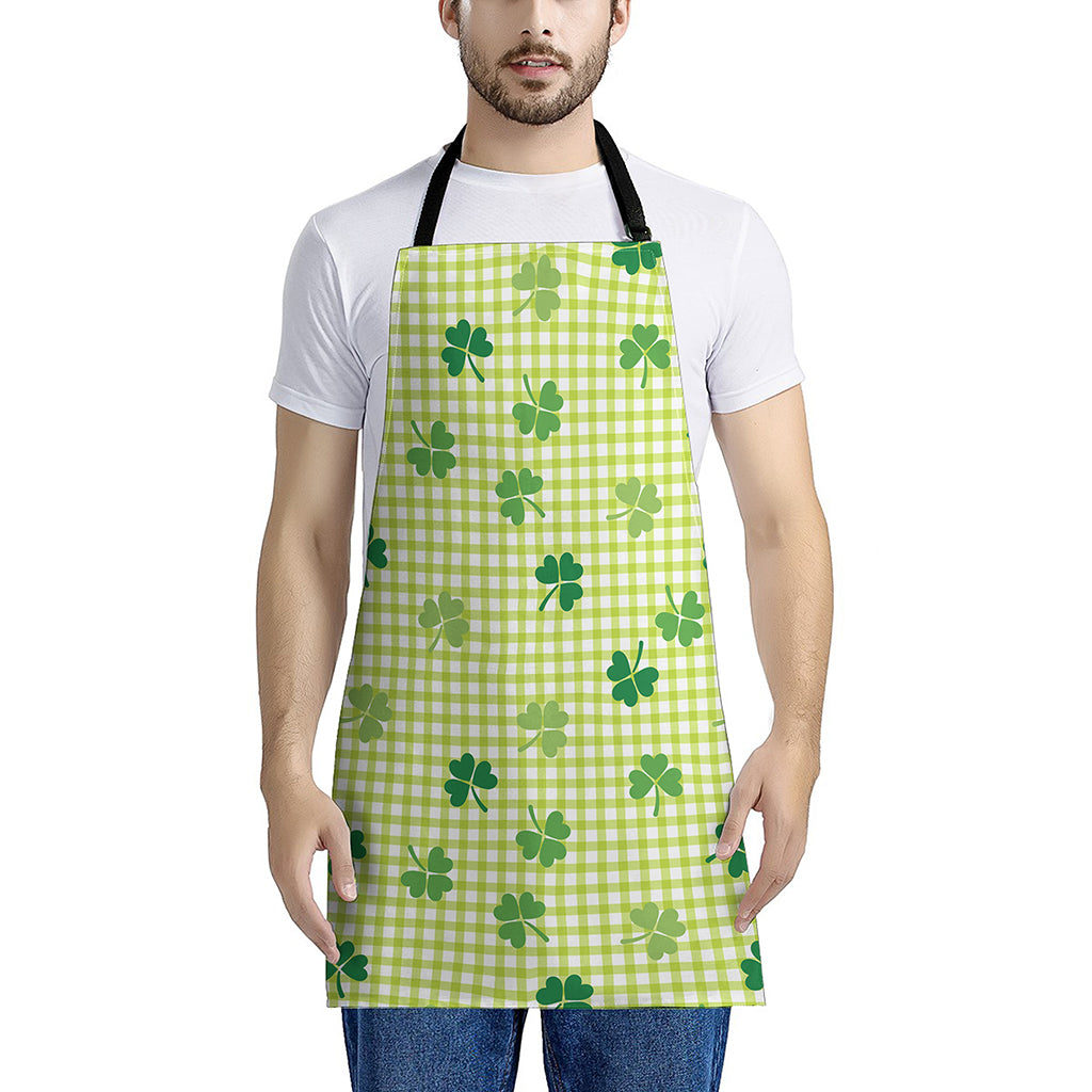 St. Patrick's Day Buffalo Plaid Print Apron