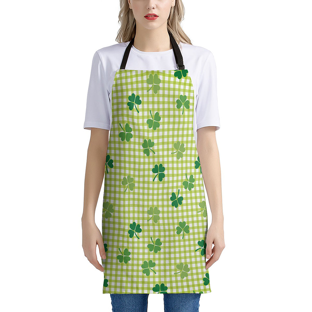 St. Patrick's Day Buffalo Plaid Print Apron