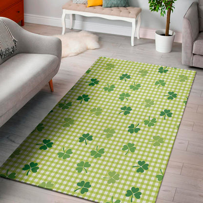St. Patrick's Day Buffalo Plaid Print Area Rug