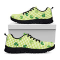 St. Patrick's Day Buffalo Plaid Print Black Running Shoes