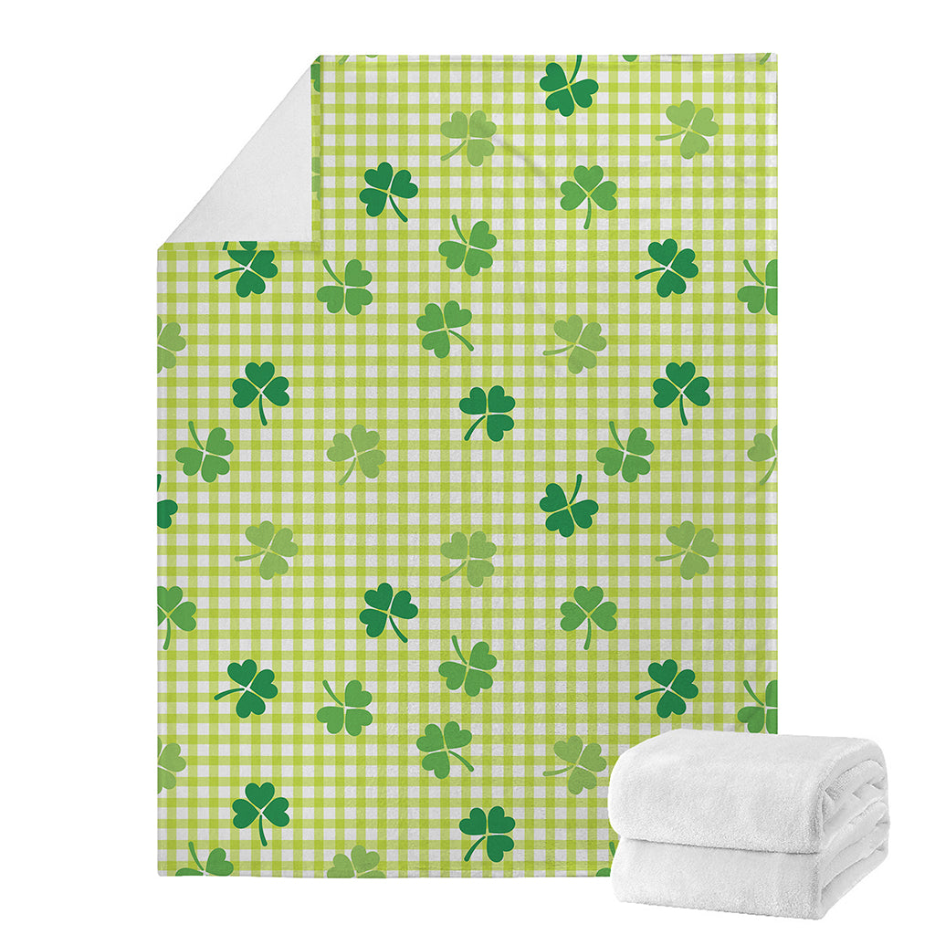 St. Patrick's Day Buffalo Plaid Print Blanket