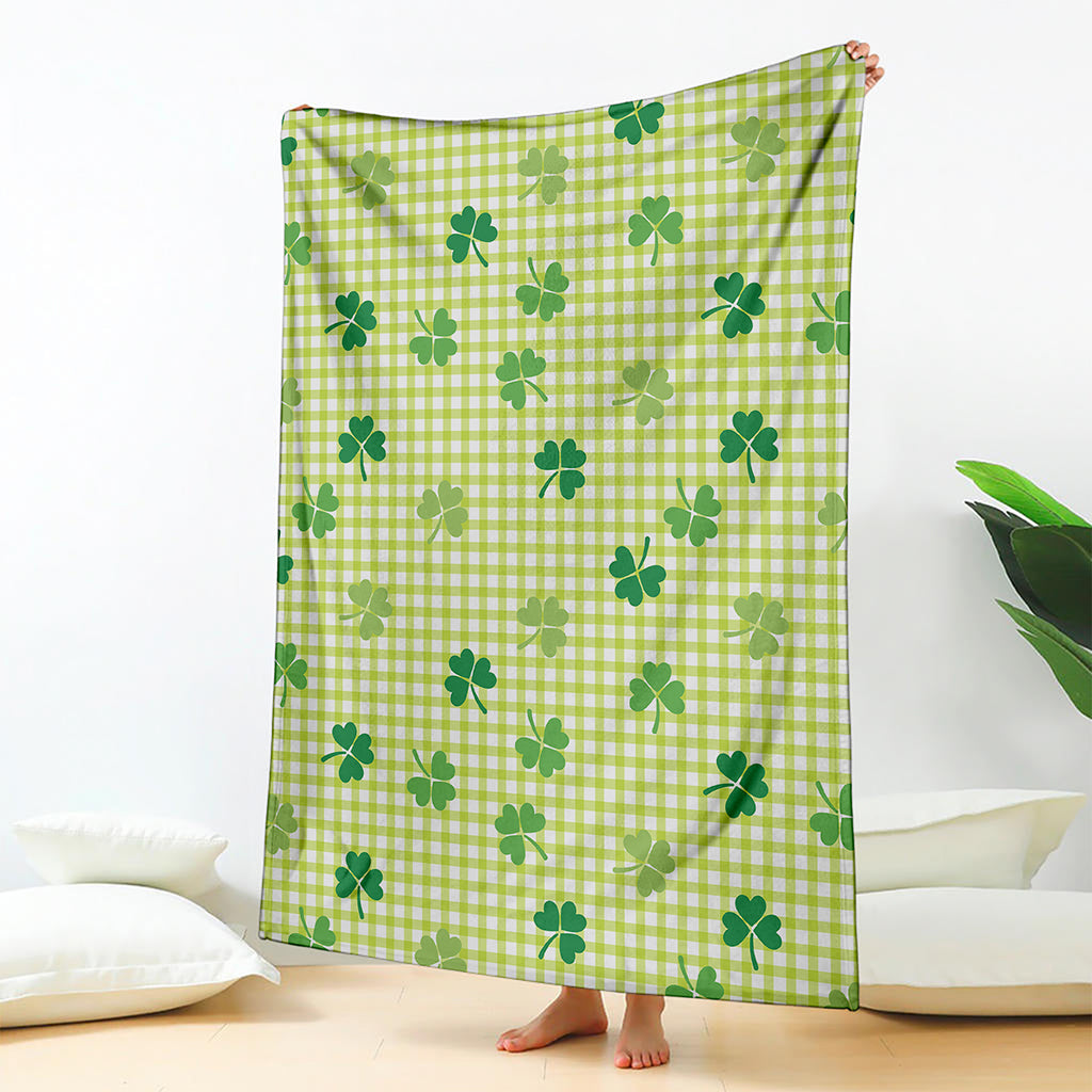 St. Patrick's Day Buffalo Plaid Print Blanket