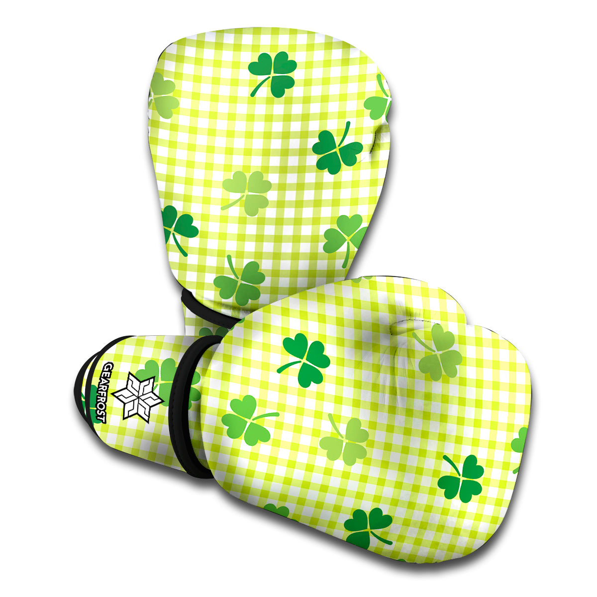 St. Patrick's Day Buffalo Plaid Print Boxing Gloves