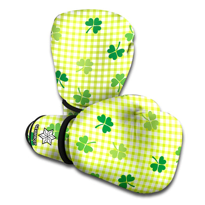 St. Patrick's Day Buffalo Plaid Print Boxing Gloves