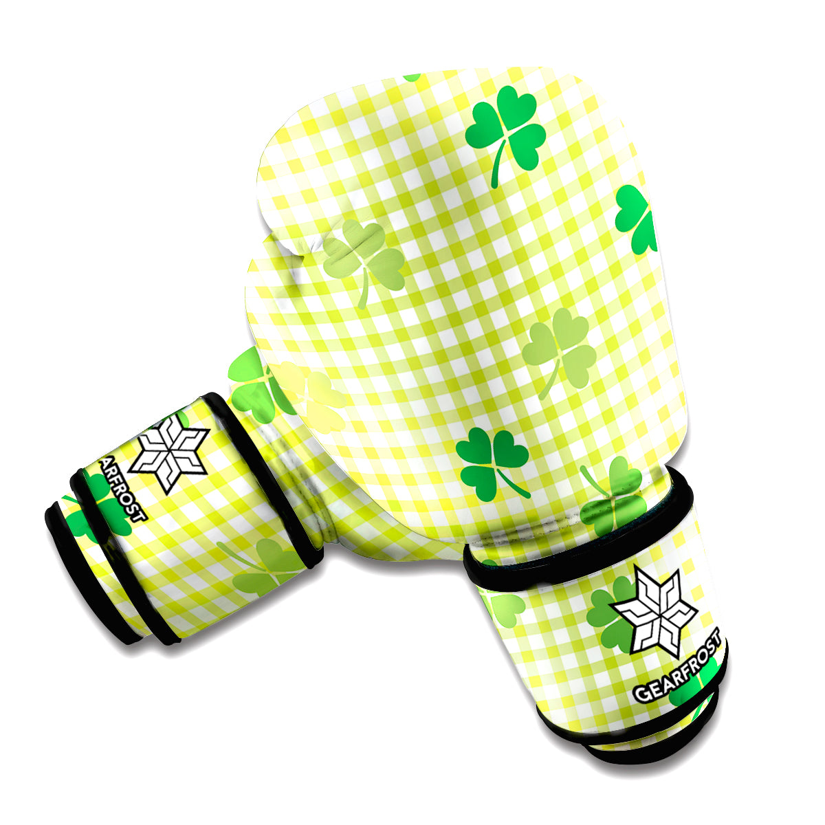 St. Patrick's Day Buffalo Plaid Print Boxing Gloves