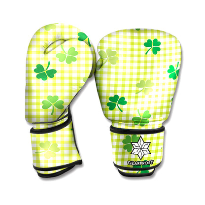St. Patrick's Day Buffalo Plaid Print Boxing Gloves
