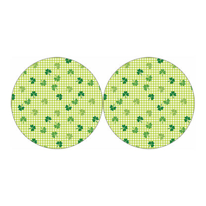 St. Patrick's Day Buffalo Plaid Print Car Coasters