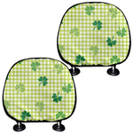 St. Patrick's Day Buffalo Plaid Print Car Headrest Covers
