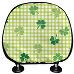 St. Patrick's Day Buffalo Plaid Print Car Headrest Covers