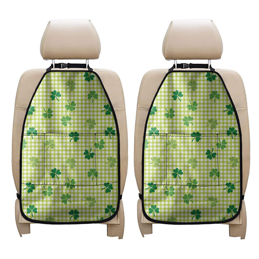 St. Patrick's Day Buffalo Plaid Print Car Seat Organizers