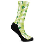St. Patrick's Day Buffalo Plaid Print Crew Socks