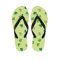 St. Patrick's Day Buffalo Plaid Print Flip Flops