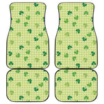 St. Patrick's Day Buffalo Plaid Print Front and Back Car Floor Mats