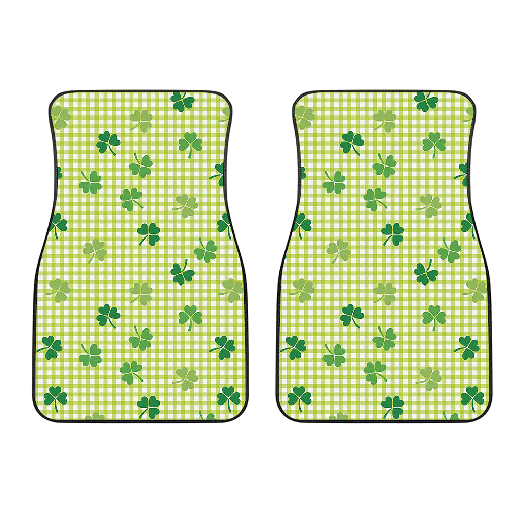 St. Patrick's Day Buffalo Plaid Print Front Car Floor Mats