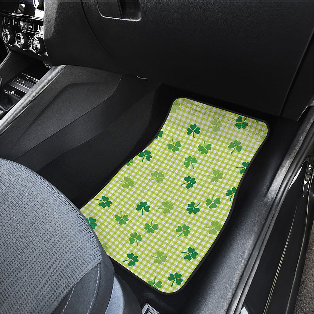St. Patrick's Day Buffalo Plaid Print Front Car Floor Mats
