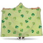 St. Patrick's Day Buffalo Plaid Print Hooded Blanket