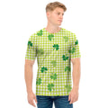 St. Patrick's Day Buffalo Plaid Print Men's T-Shirt