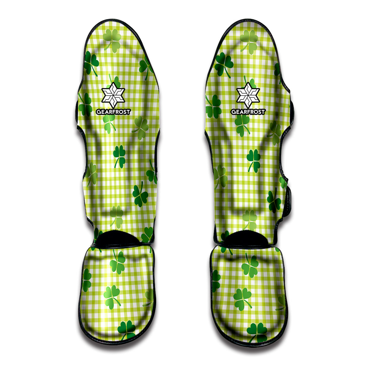 St. Patrick's Day Buffalo Plaid Print Muay Thai Shin Guard