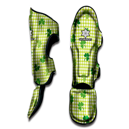 St. Patrick's Day Buffalo Plaid Print Muay Thai Shin Guard