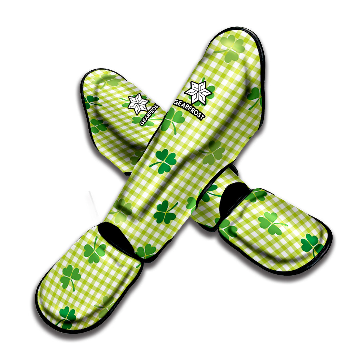 St. Patrick's Day Buffalo Plaid Print Muay Thai Shin Guard