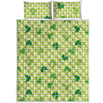 St. Patrick's Day Buffalo Plaid Print Quilt Bed Set