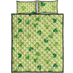 St. Patrick's Day Buffalo Plaid Print Quilt Bed Set