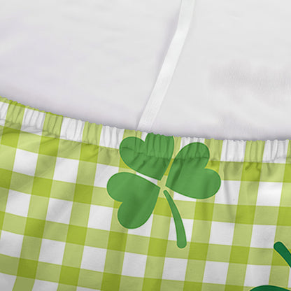 St. Patrick's Day Buffalo Plaid Print Sofa Cover