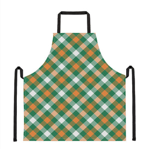 St. Patrick's Day Plaid Pattern Print Apron