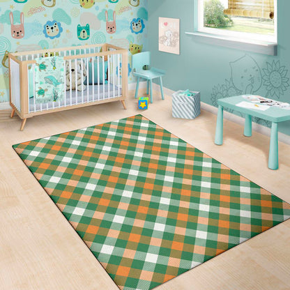 St. Patrick's Day Plaid Pattern Print Area Rug