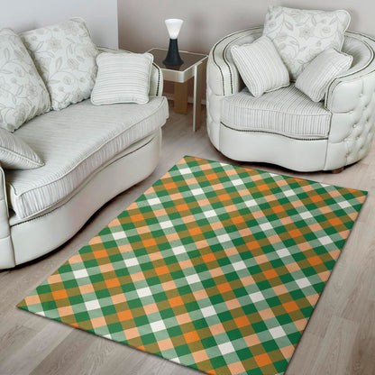 St. Patrick's Day Plaid Pattern Print Area Rug
