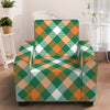 St. Patrick's Day Plaid Pattern Print Armchair Slipcover