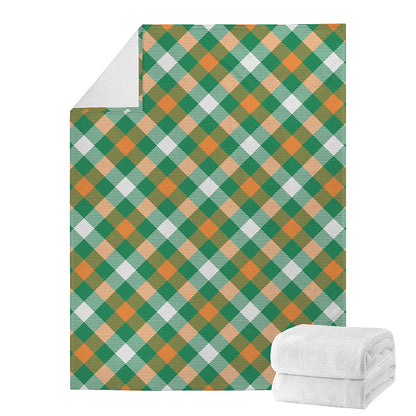 St. Patrick's Day Plaid Pattern Print Blanket