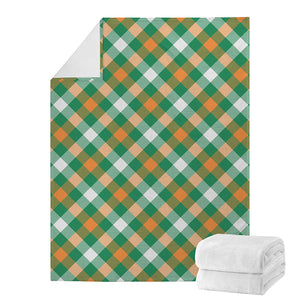 St. Patrick's Day Plaid Pattern Print Blanket