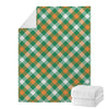 St. Patrick's Day Plaid Pattern Print Blanket