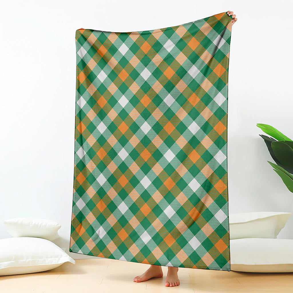 St. Patrick's Day Plaid Pattern Print Blanket