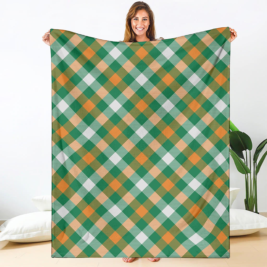 St. Patrick's Day Plaid Pattern Print Blanket