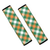 St. Patrick's Day Plaid Pattern Print Car Seat Belt Covers