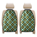 St. Patrick's Day Plaid Pattern Print Car Seat Organizers