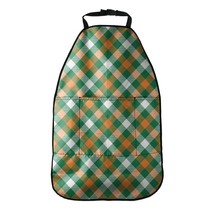 St. Patrick's Day Plaid Pattern Print Car Seat Organizers
