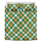 St. Patrick's Day Plaid Pattern Print Duvet Cover Bedding Set