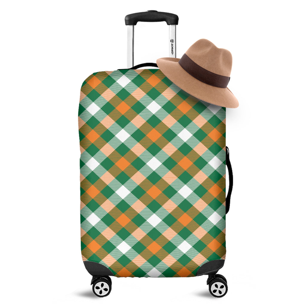 St. Patrick's Day Plaid Pattern Print Luggage Cover