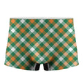 St. Patrick's Day Plaid Pattern Print Men's Boxer Briefs