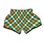St. Patrick's Day Plaid Pattern Print Muay Thai Boxing Shorts