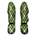 St. Patrick's Day Plaid Pattern Print Muay Thai Shin Guards