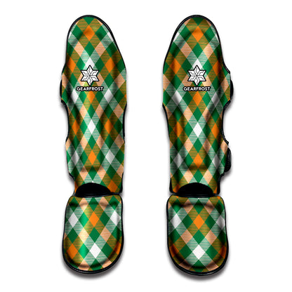 St. Patrick's Day Plaid Pattern Print Muay Thai Shin Guard