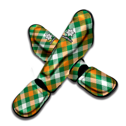 St. Patrick's Day Plaid Pattern Print Muay Thai Shin Guard