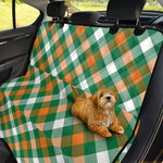 St. Patrick's Day Plaid Pattern Print Pet Car Back Seat Cover